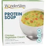 Wonderslim Protein Soup, Chicken &amp; Vegetable Cream, 12G Protein, No Fat (7Ct)