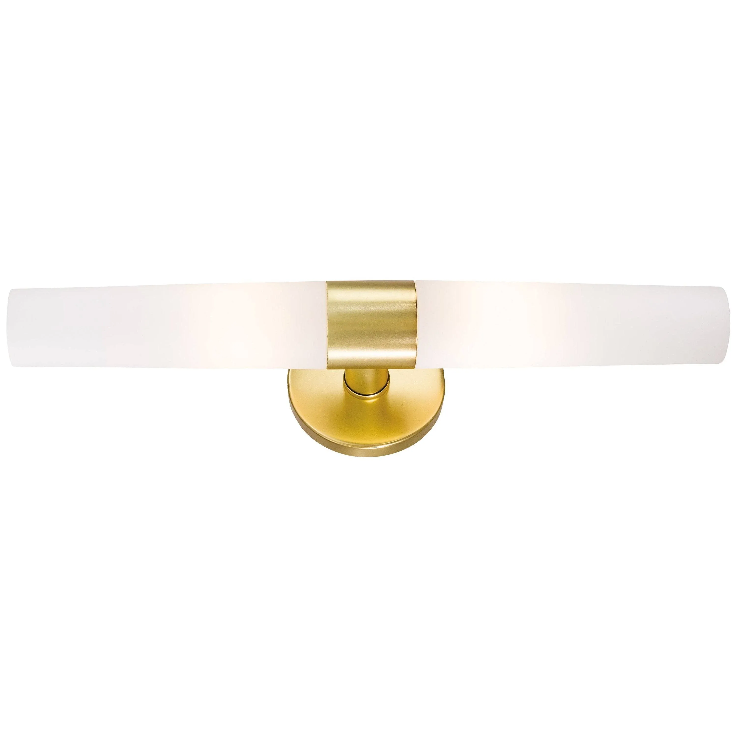 GEORGE KOVACS | Saber Collection | P5042-647B | 2 Light Steel 20" Bath Vanity in Copper Bronze Patina with an Etched Opal Glass Shade | Mounts Vertically or Horizontally That Compliments any Décor