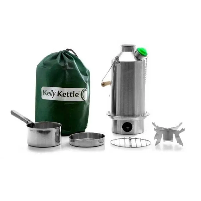 Kelly Kettle Large Stainless Steel Base Camp Basic Kit