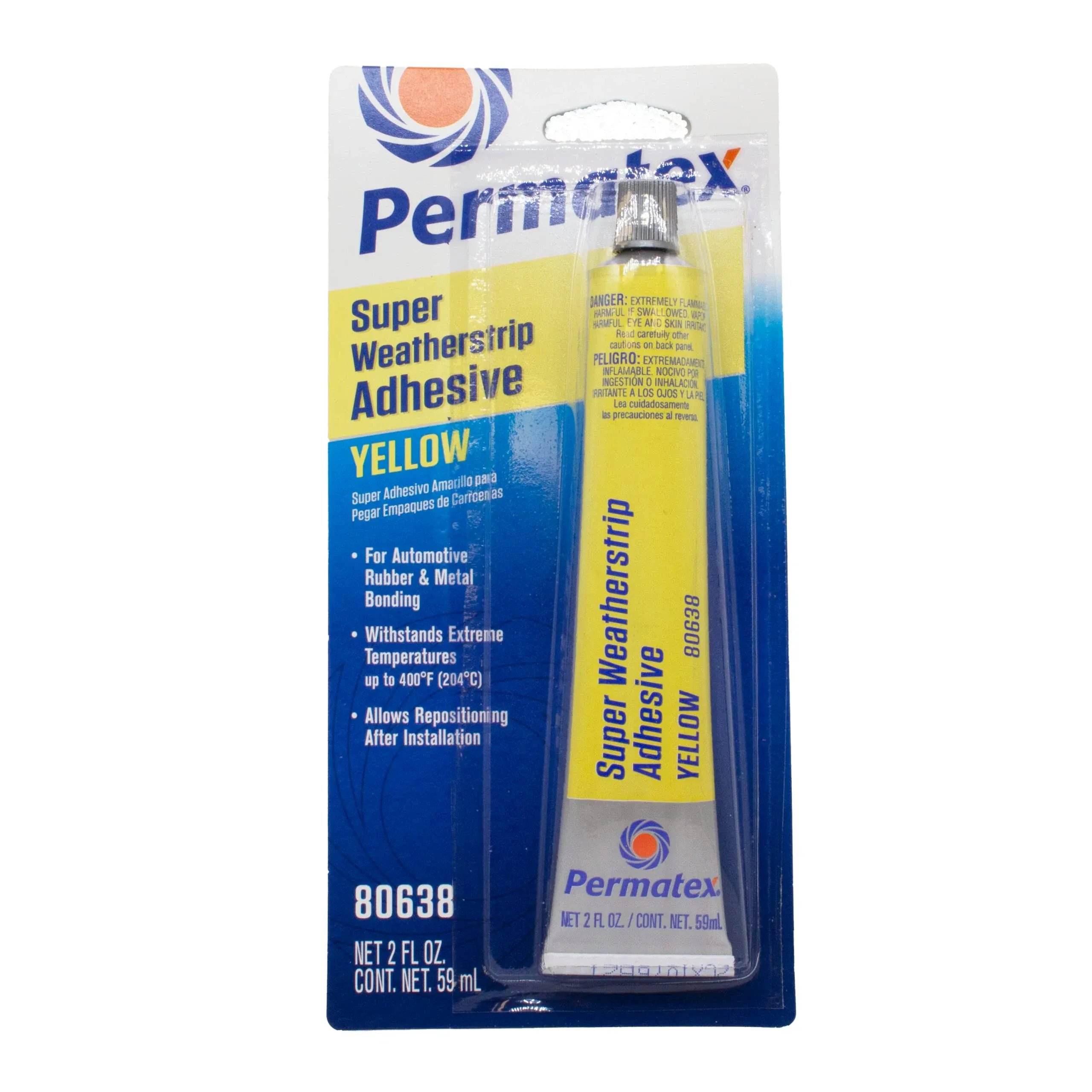 2 PERMATEX 80638 SUPER WEATHERSTRIP ADHESIVE Auto Rubber Metal Carpet Gasket 2oz