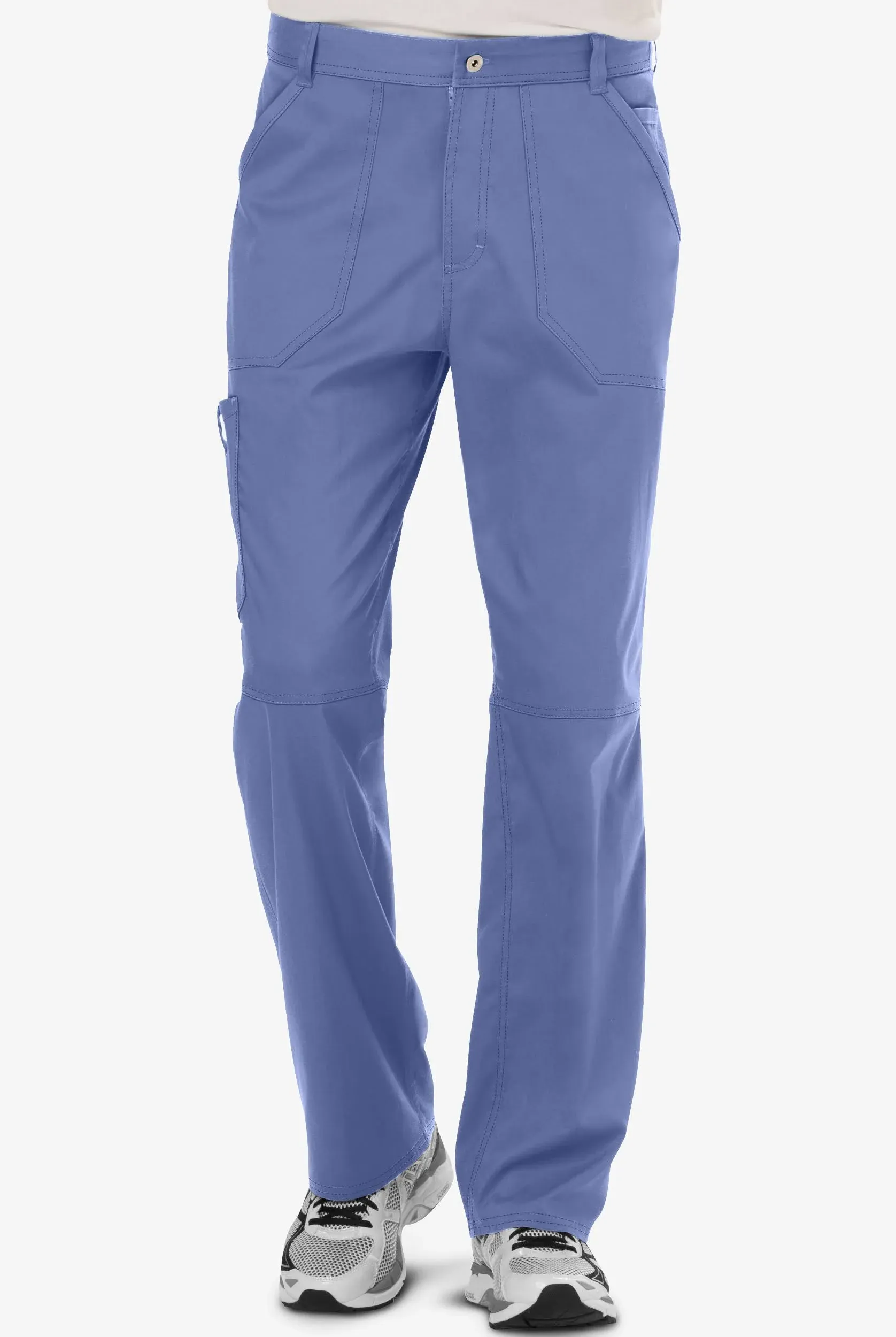 Ciel Blue Cherokee Scrubs Workwear Revolution Mens Fly Front Pants WW140 CIE