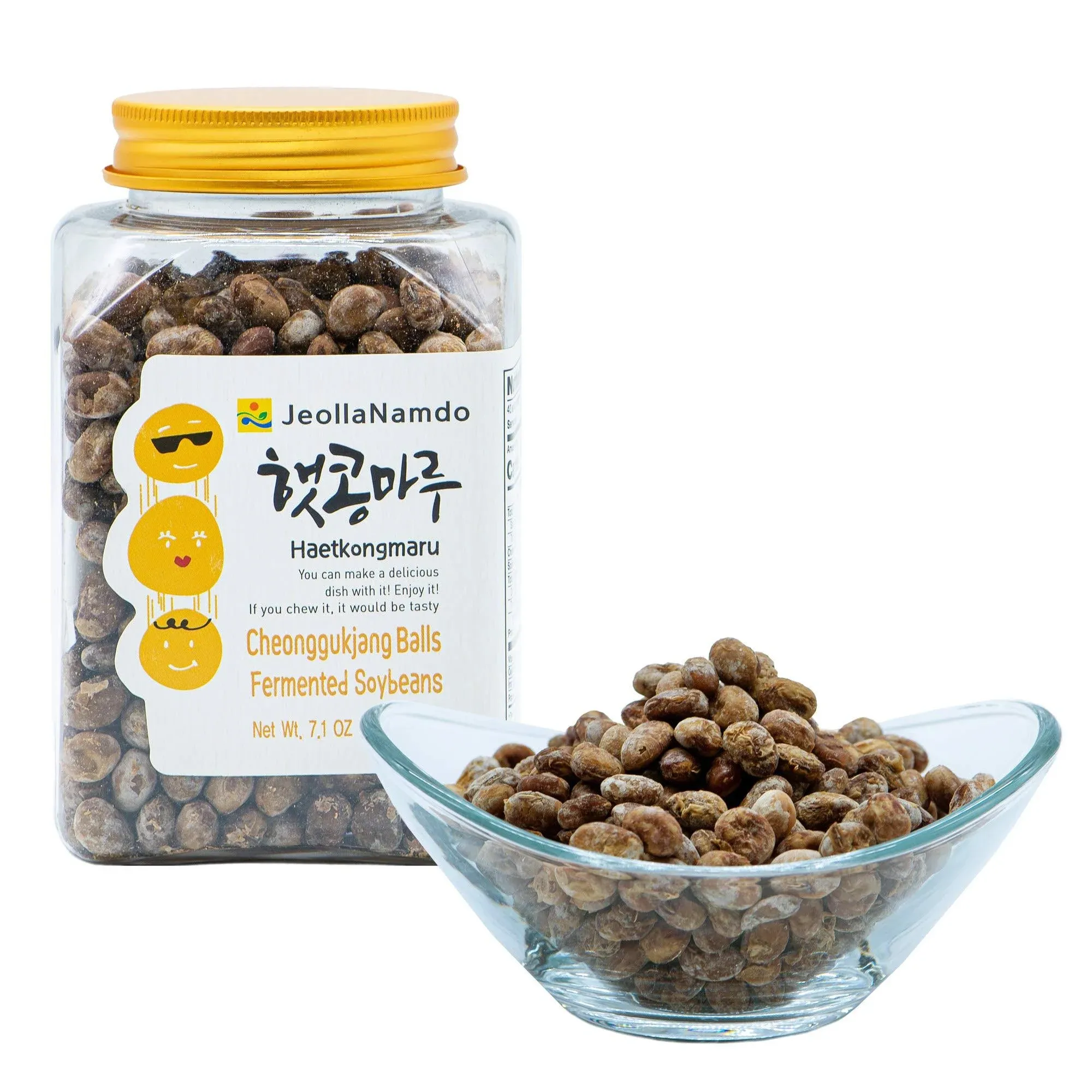 JEOLLANAMDO Fermented Dried Soybeans [ Korean Pantry ] Traditional Cheonggukjang Recipe, Vegan, No GMO or Gluten, Origin of Natto [ JRND Foods ] 200g