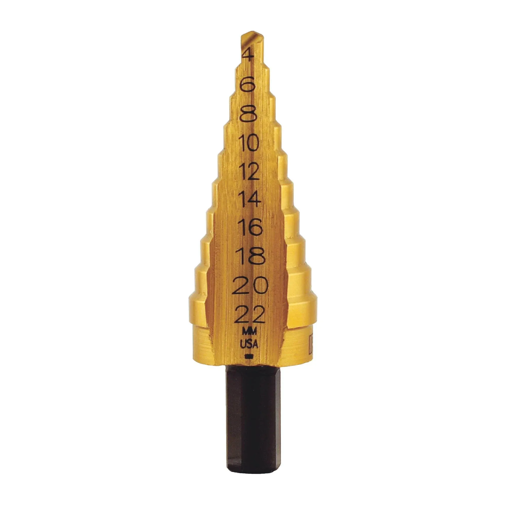 Titanium Metric Self Starting Unibit Step Drill 4mm - 22mm