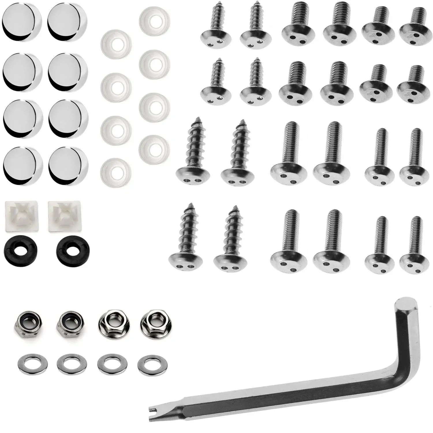 Lfparts Stainless Steel Rust Resistant License Plate Frame Security Locking Screws Fasteners Ultimate