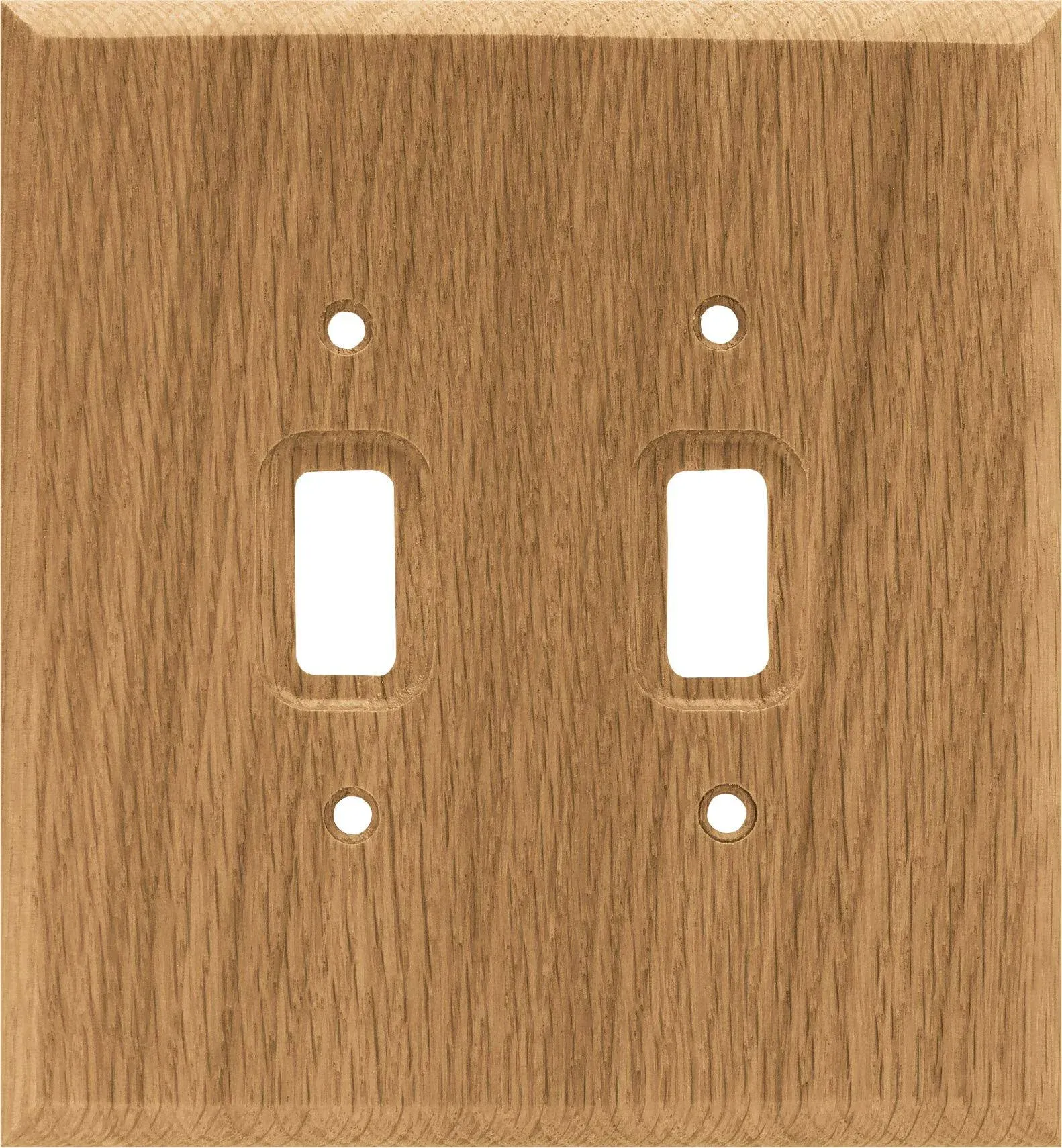 Brainerd 64658 Wood Square Double Switch Wall Plate / Switch Plate / Cover ...