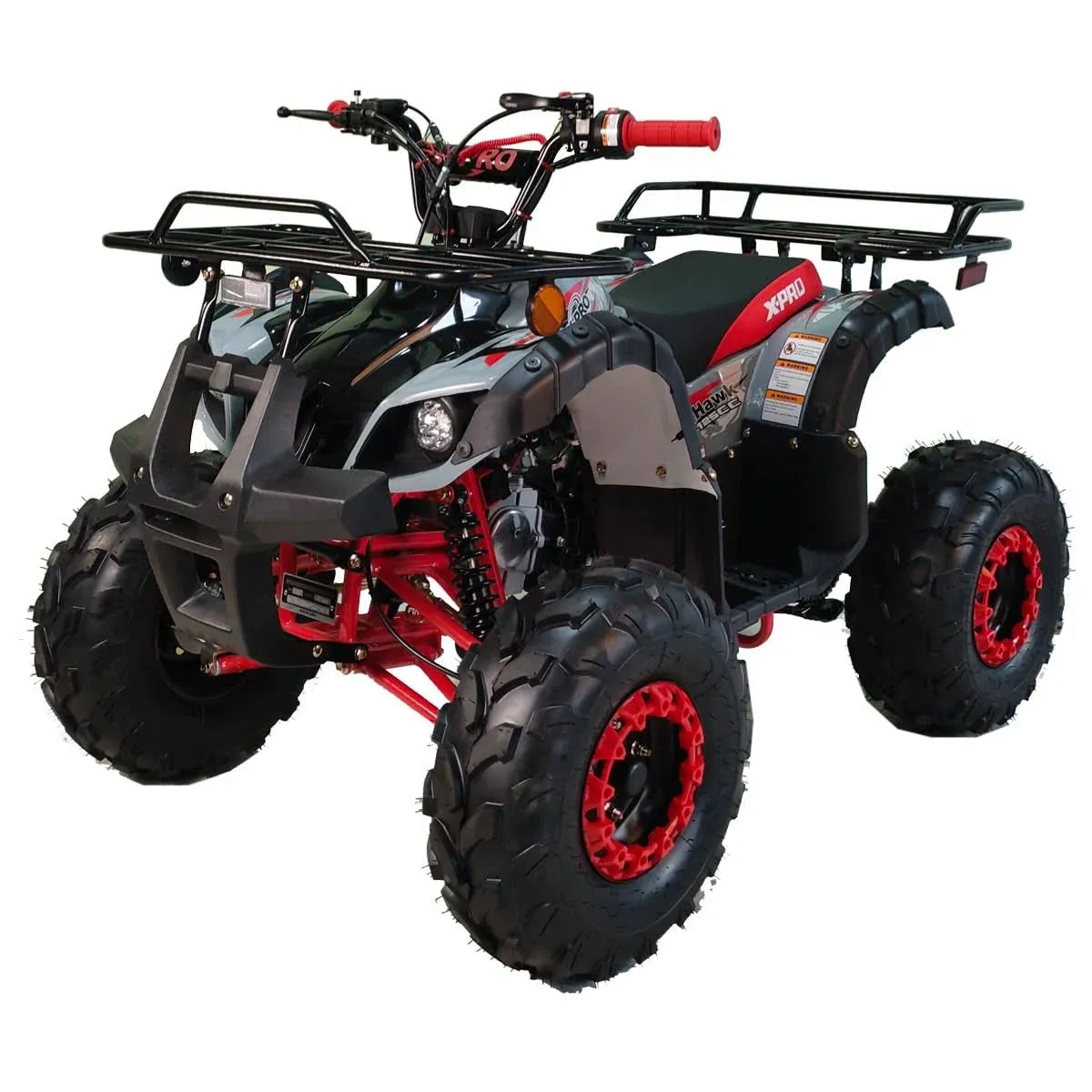 X-PRO 125cc ATV 4 Wheels Quad 125 ATV Quads with LED Lights, Big 19"/18" Tires!(Spider Black, Factory Package)