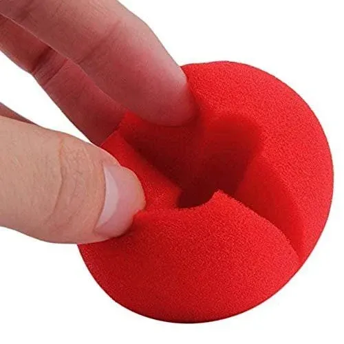 TIHOOD 30PCS 2"x2" Red Circus Clown Nose Bulk for Party Halloween Costume Supplies Christamas