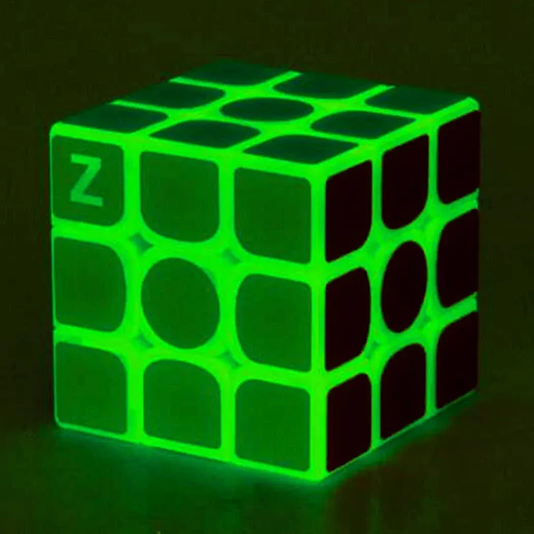 Green Luminous Speed Cube 3x3 Glow in Dark Magic Cube Puzzle Toy