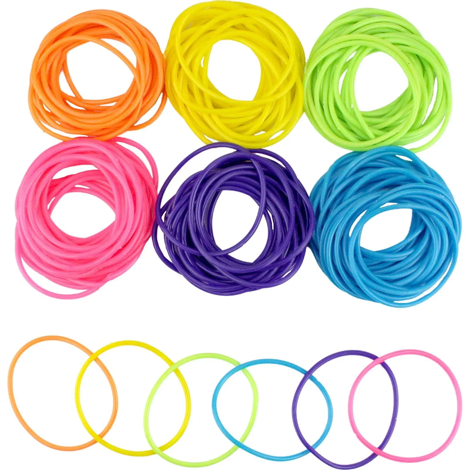 Rhode Island Novelty Neon Jelly Bracelets - 144 Piece - Assorted Colors