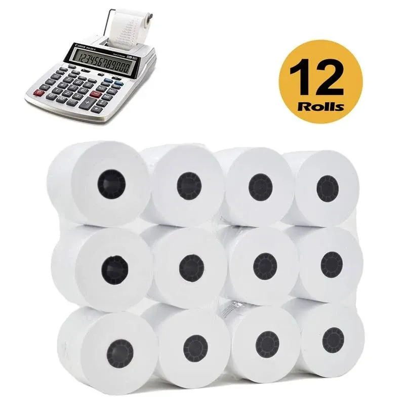 BuyRegisterRolls (12 Rolls) 2 1/4 x 150 ft White Adding Machine Tape Paper Rolls ...