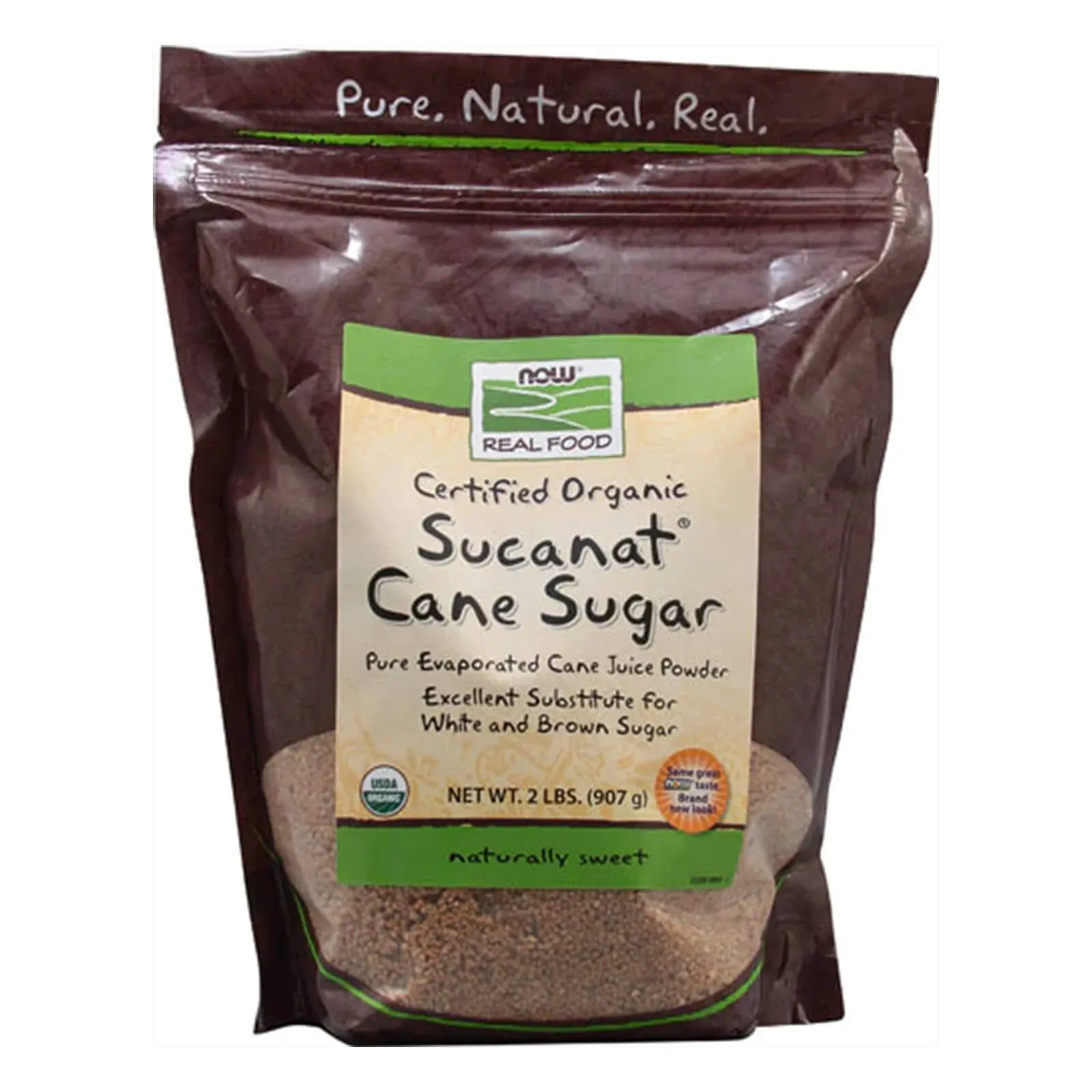 NOW Foods Sucanat Cane Sugar Organic 2 lb