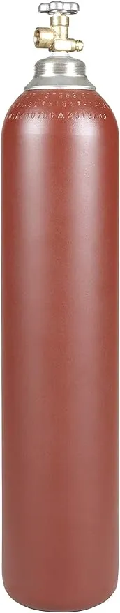 New 80 cu ft Steel Inert Gas Cylinder with CGA580 Valve for Helium, Nitrogen, Argon, CO2 or Nitrogen Mix