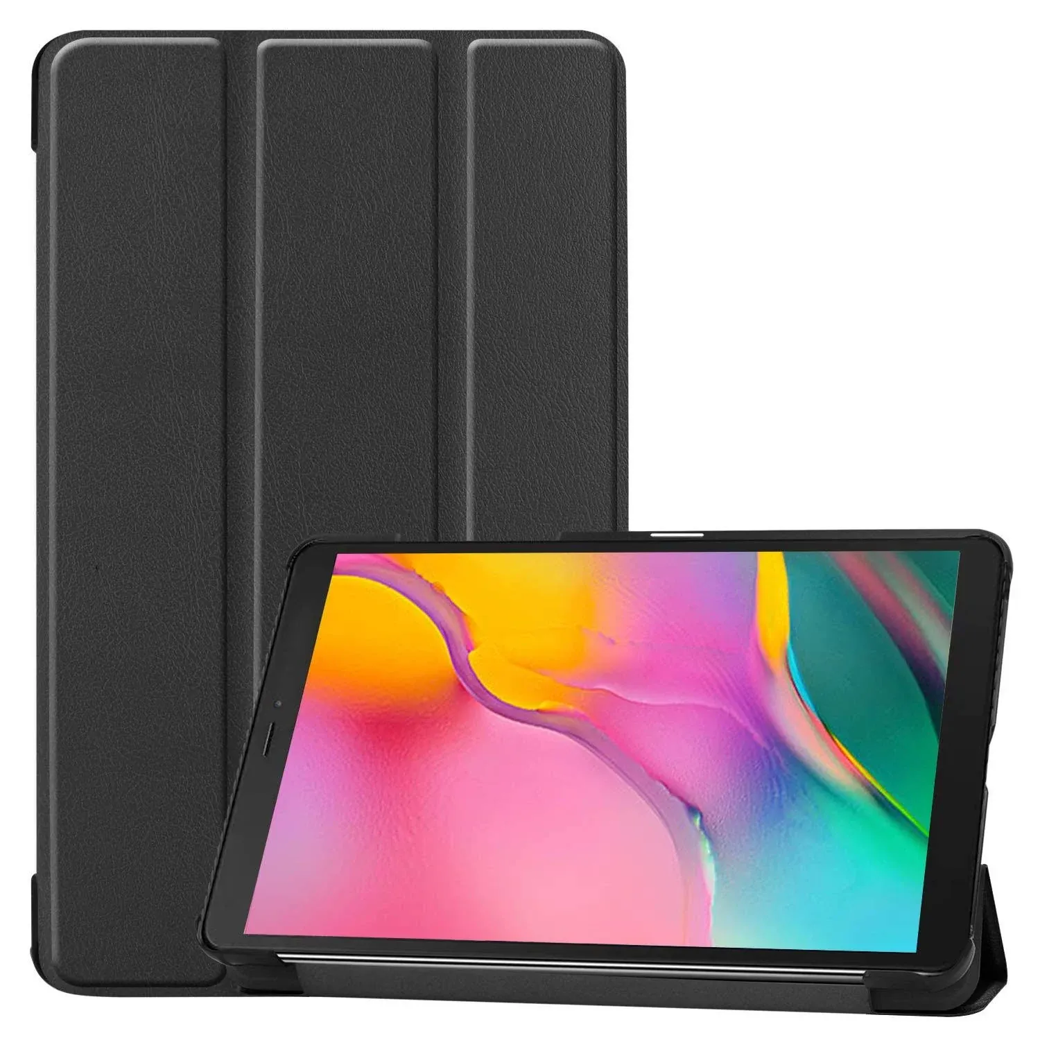 ProCase Slim Case for Galaxy Tab A 8-inch 2019 T290 T295, Light Cover Trifold Stand Hard Shell Folio Case for 8.0 inch Galaxy Tab A 2019 Without S Pen Model SM-T290 (Wi-Fi) SM-T295 (LTE) –Black