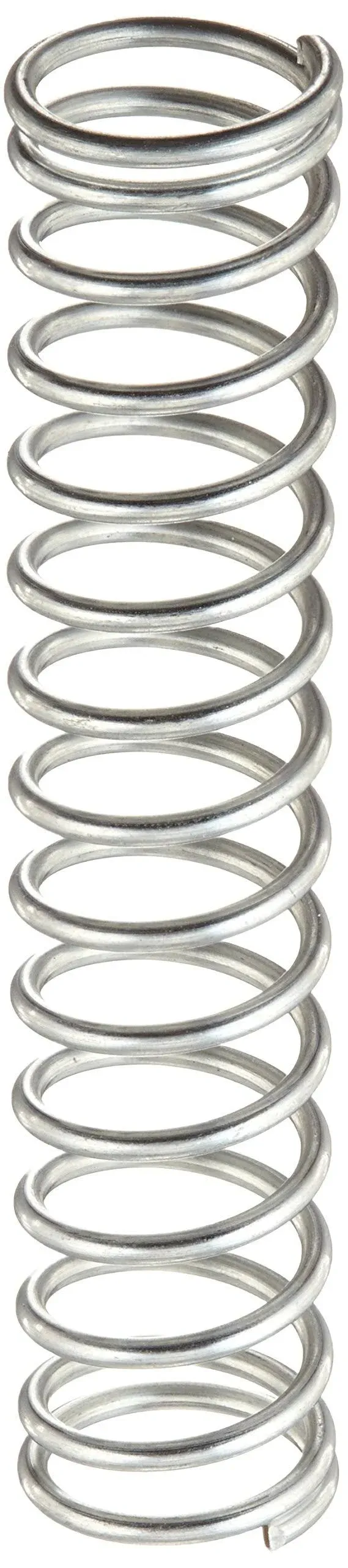 Prime-Line SP 9725 Compression Spring, Spring Steel Construction, Nickel-Plated Finish, 0.035 GA x 3/8 In. x 1-3/4 In. (4 Pack)