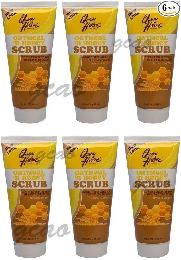 Queen Helene Oatmeal N Honey Facial Scrub 6oz. Tube (6 Pack)