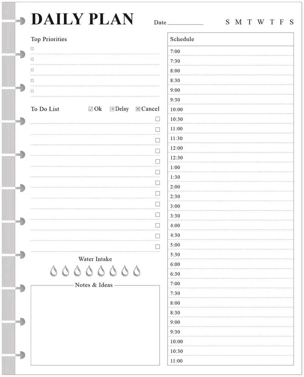 ZGMJ Undated Daily Planner Refill - A4 Day Planner Insect To Do Li... FMBI Sales