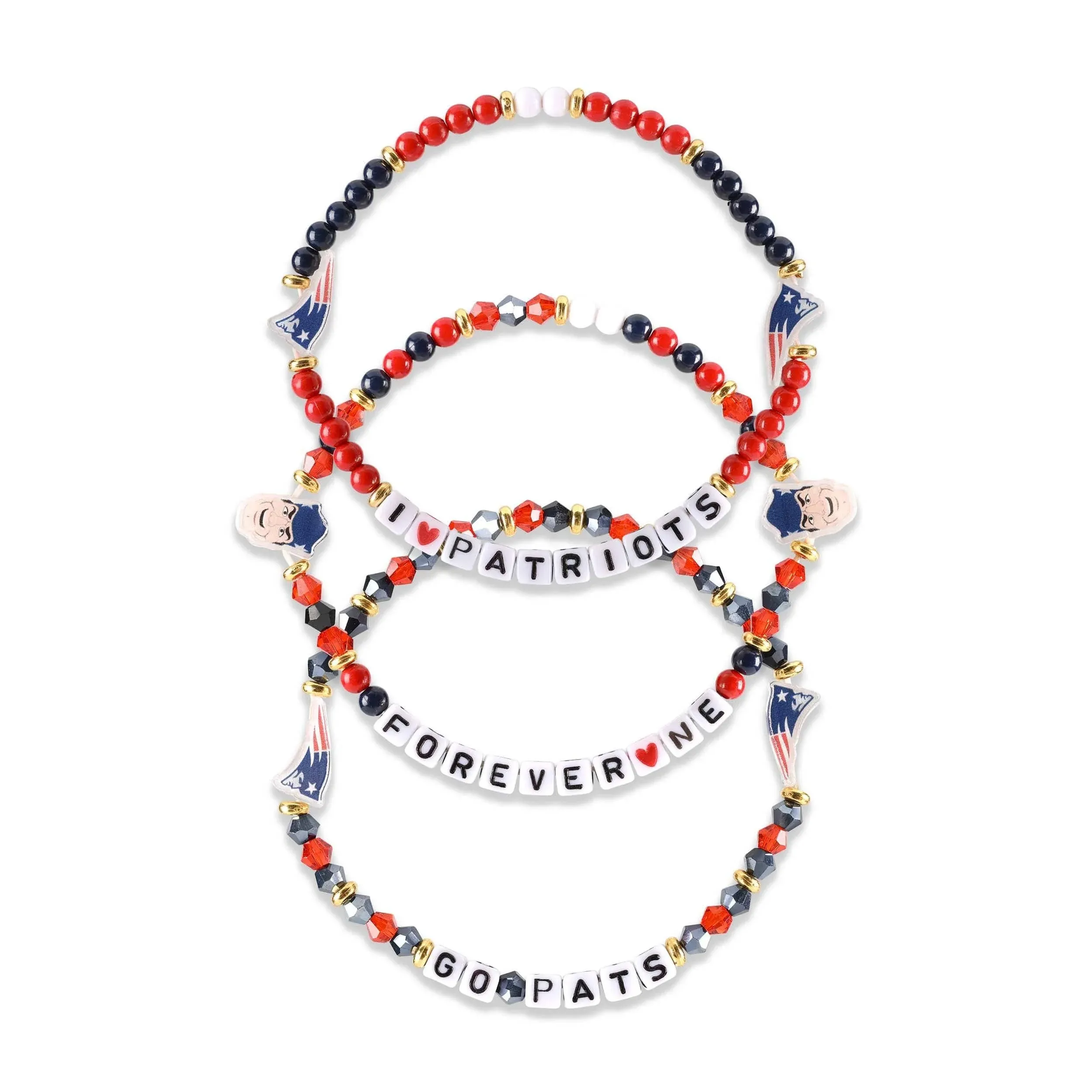 New England Patriots NFL 3 Pack Friendship Bracelet