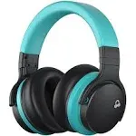 MOVSSOU E7 Active Noise Cancelling Wireless Over-Ear Headphones - Blue