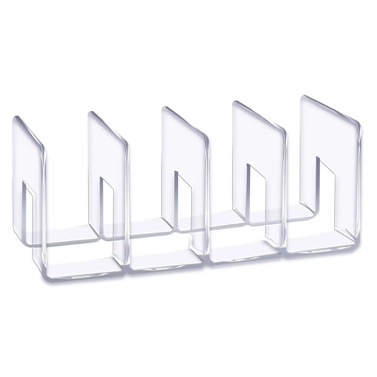 LUGUNU Clear Acrylic Desk File Sorter Purse/Handbag Organizer clutch divider Mesh Folder Office Supplies Stand Bookshelf (3 Sections) (4 Sections)