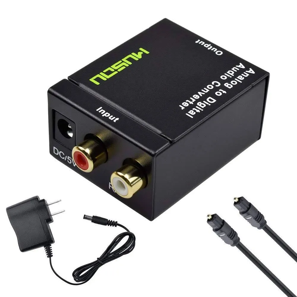 Musou RCA Analog to Digital Optical Toslink Coaxial Audio Converter Adapter