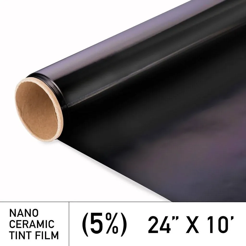 Motoshield Pro Ceramic Tint Film [Blocks Up To 99% of Uv/irr Rays] 24 Inches x 10 ...