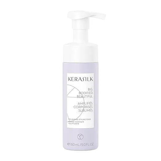 Kerasilk Volumizing Foam, All Hair Types, Vegan Formula, Heat Protection, 150ml