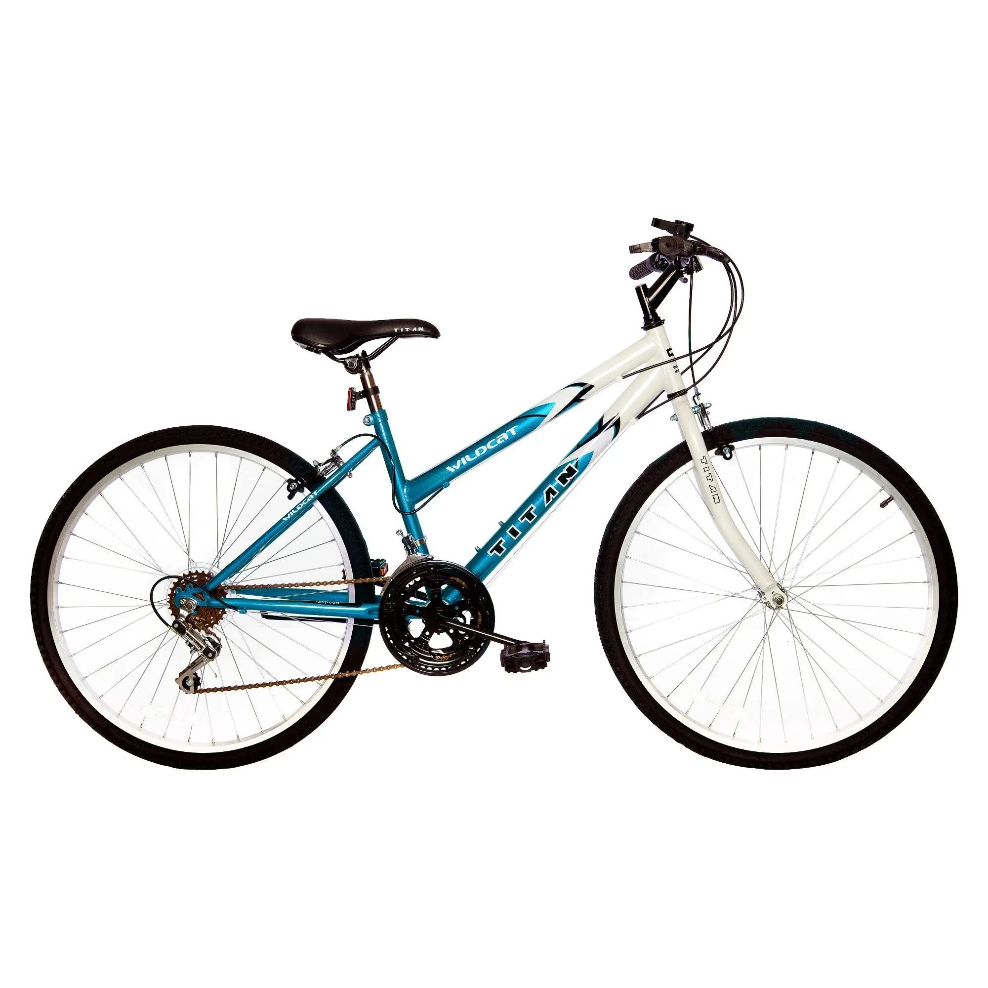 Titan Wildcat Women's 12-Speed Mountain Bike - White/Teal