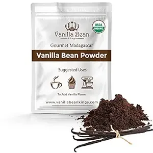 Vanilla Bean Powder - 100% Pure Ground Madagascar Vanilla Powder - For Cooking, Baking, & Additional Flavoring - Add To Coffee, Tea, Yogurt, & Shakes - Raw, Unsweetened, No Fillers or Additives - 1 oz