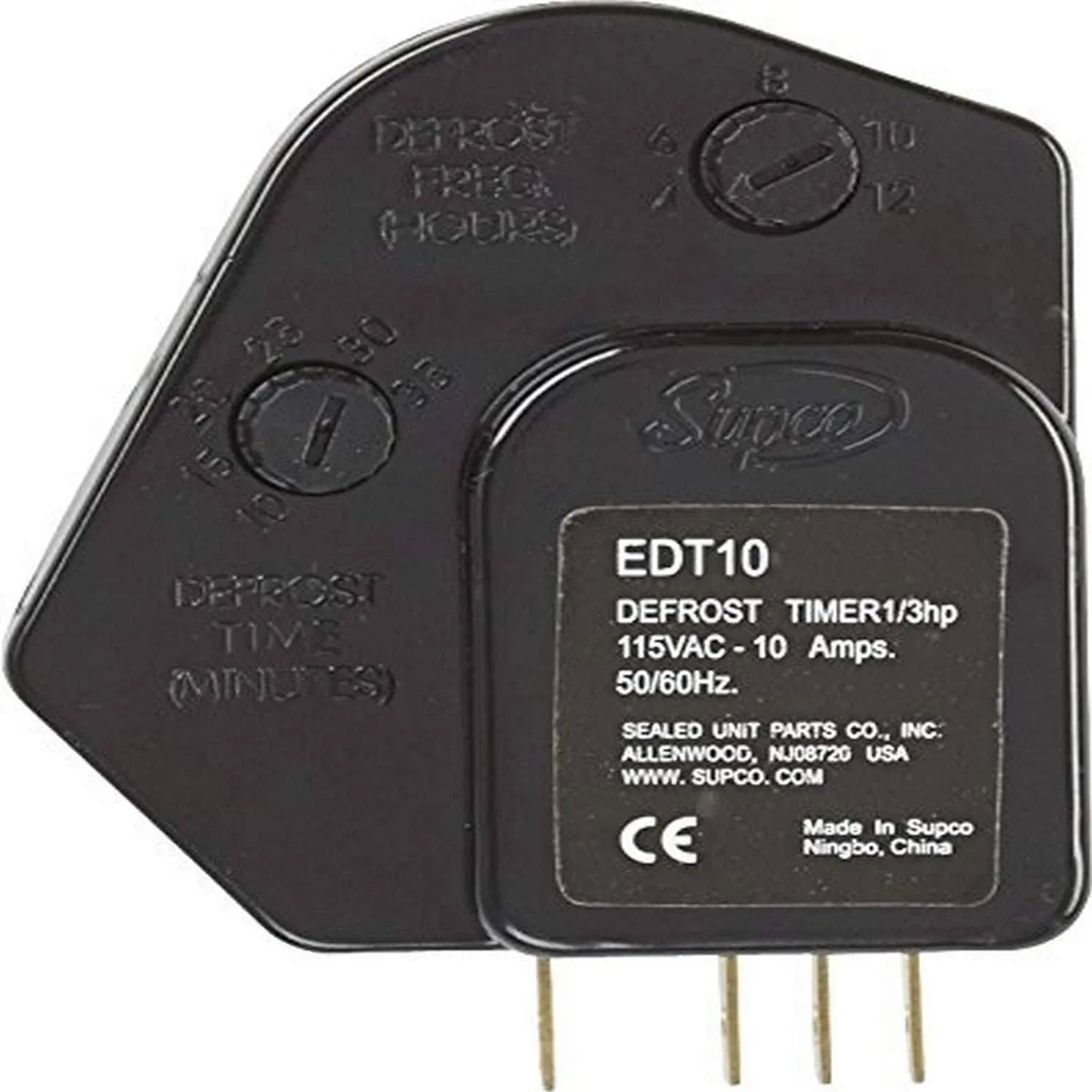 Supco EDT10 Adjustable Defrost Control 115 V 1/3 hp 10 Amp