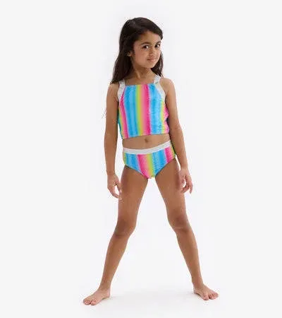 Hatley Little Girl's & Girl's Jelly Bean Rainbow Tankini Set