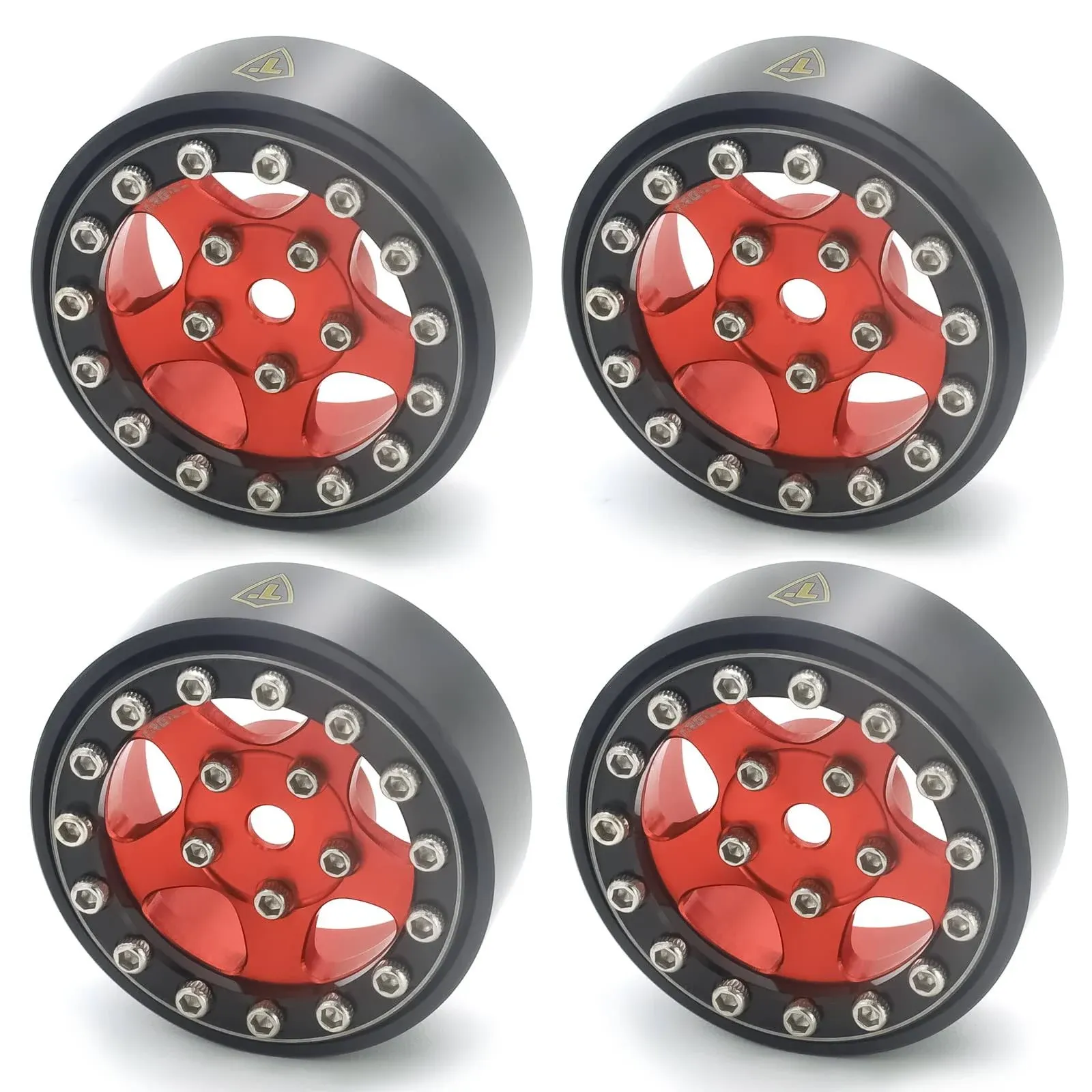 Treal 1.0 Beadlock Wheels(4P-Set) for Axial SCX24 with Brass Rings Weighted 22.4