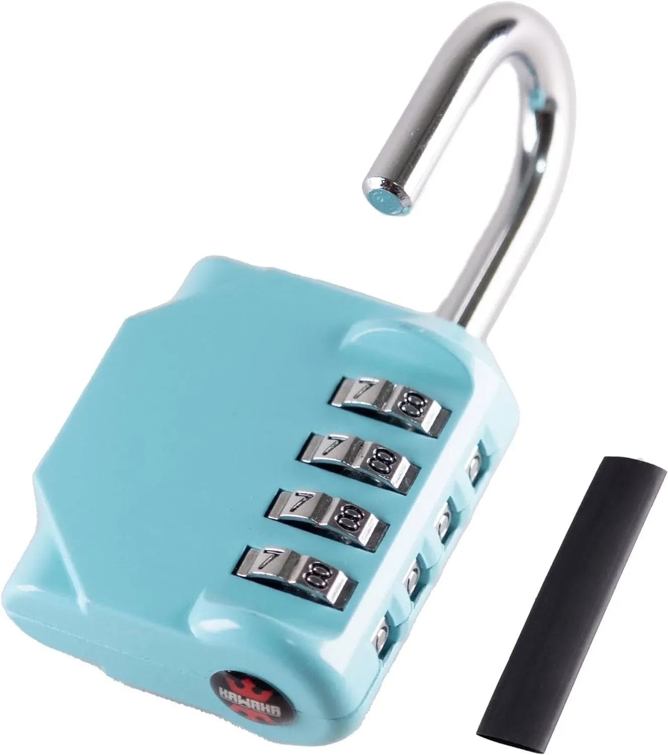 CL11AS Combination Lock, 4 Digit Outdoor Combination Padlock Set Your own Combination for Gym Locker Lock, School, Gates, Doors, Toolbox, Hasps and Storage (Aqua Sky *1)