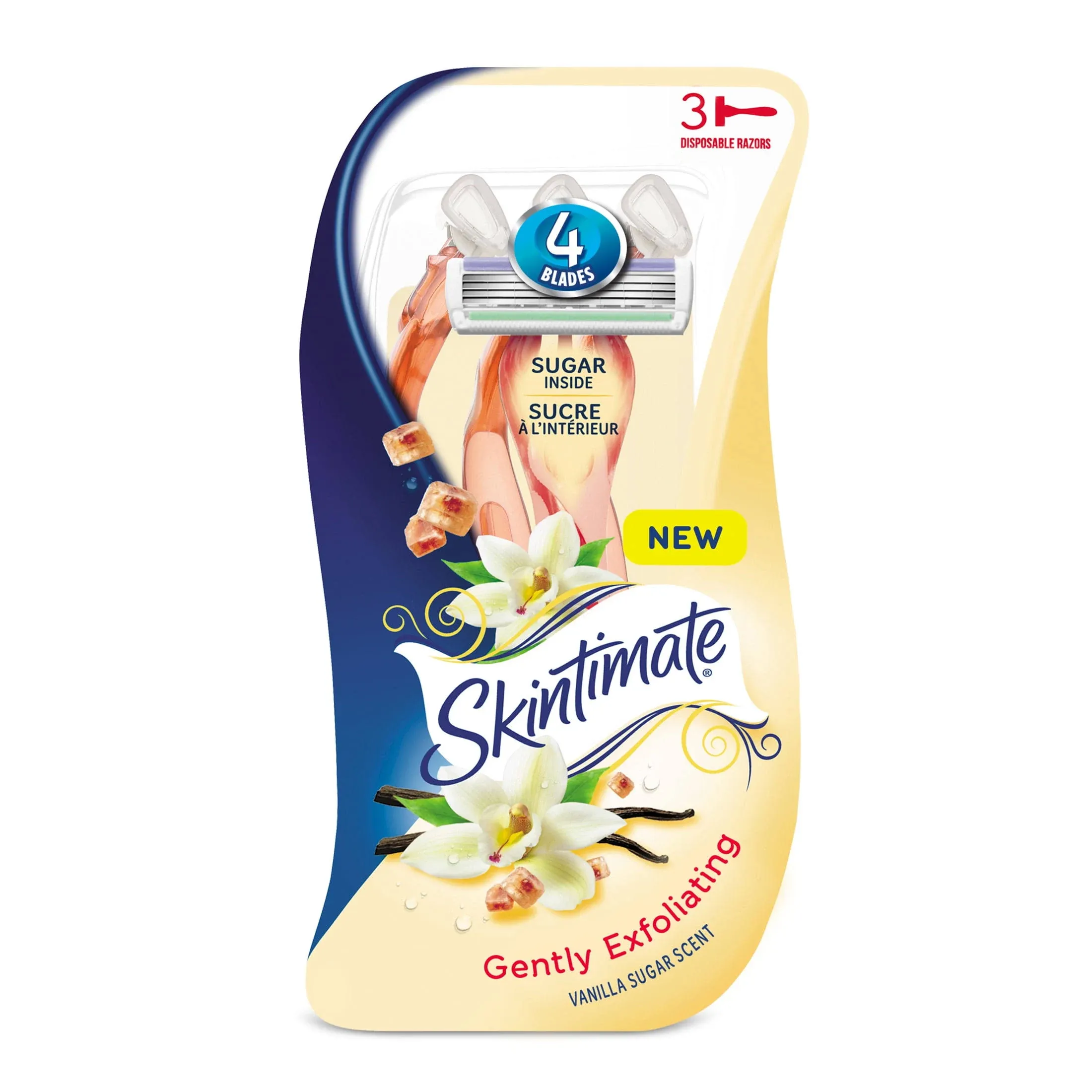 Skintimate Gently Exfoliating 3pk Disposable Razors