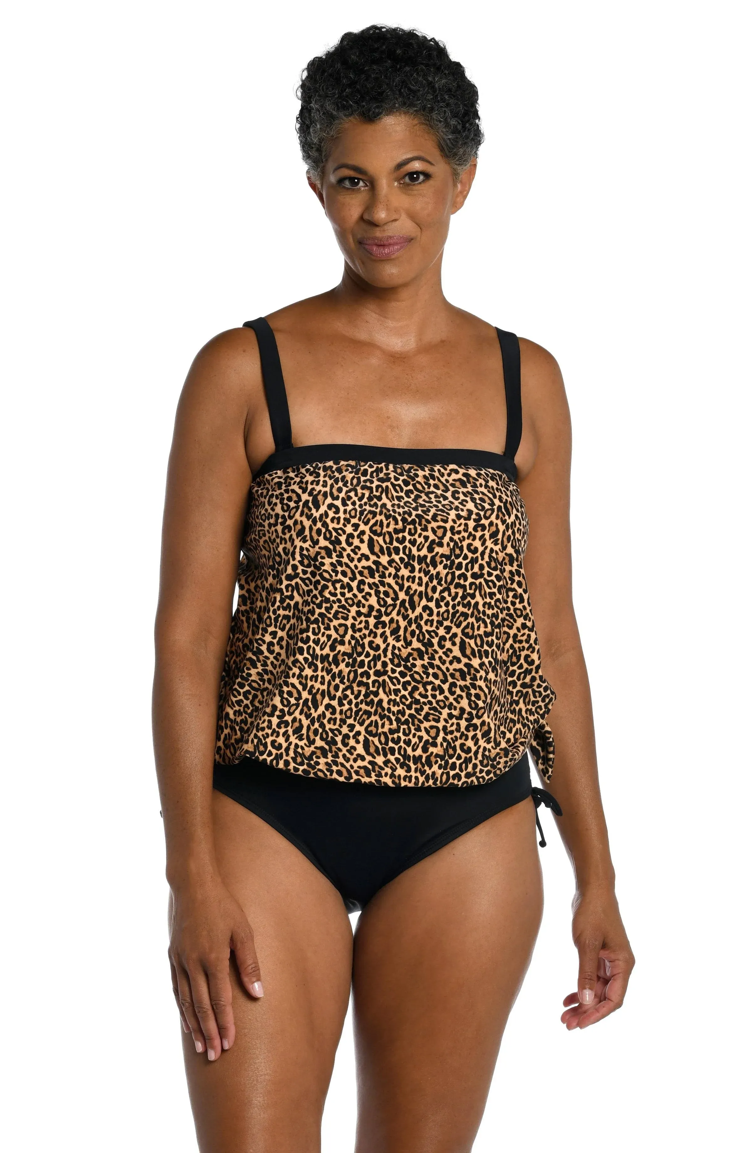 Maxine of Hollywood Women's Cougar Bandeau Tankini Swim Top, 16