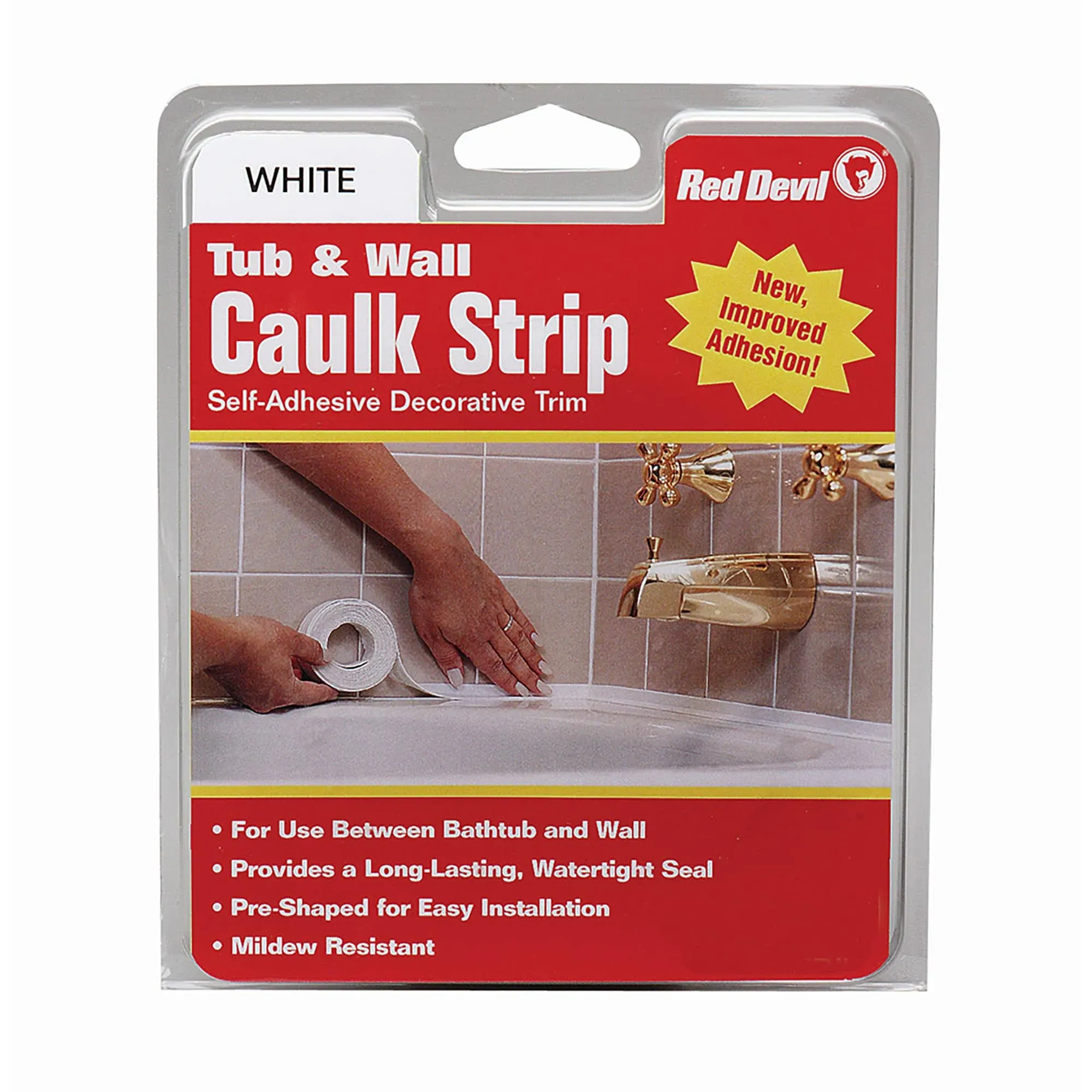 Tub & Wall Caulk Strip, Wide (1-5/8"x11')