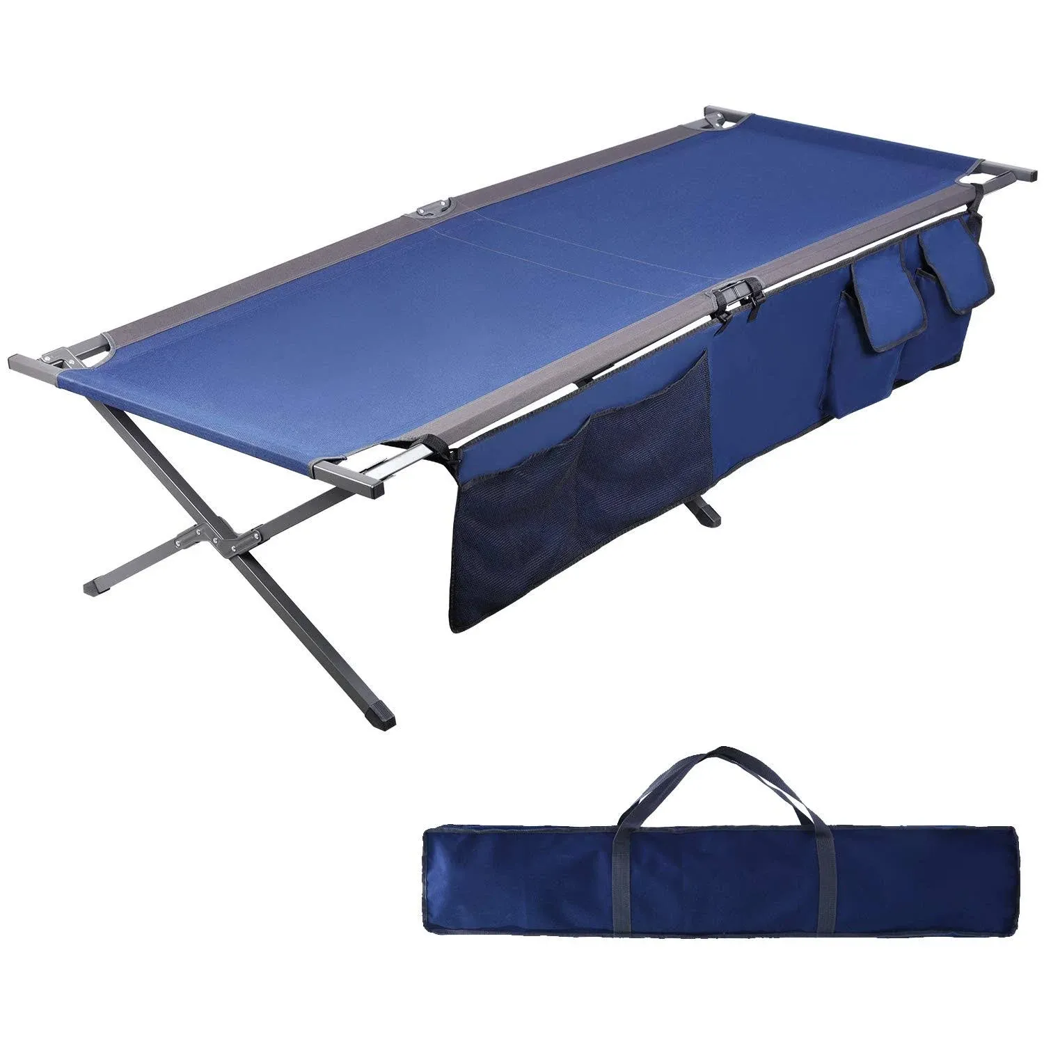 PORTAL Folding Portable Camping Cot 83&#034; XL Pack-Away Tent Sleeping Cot Bed wi...