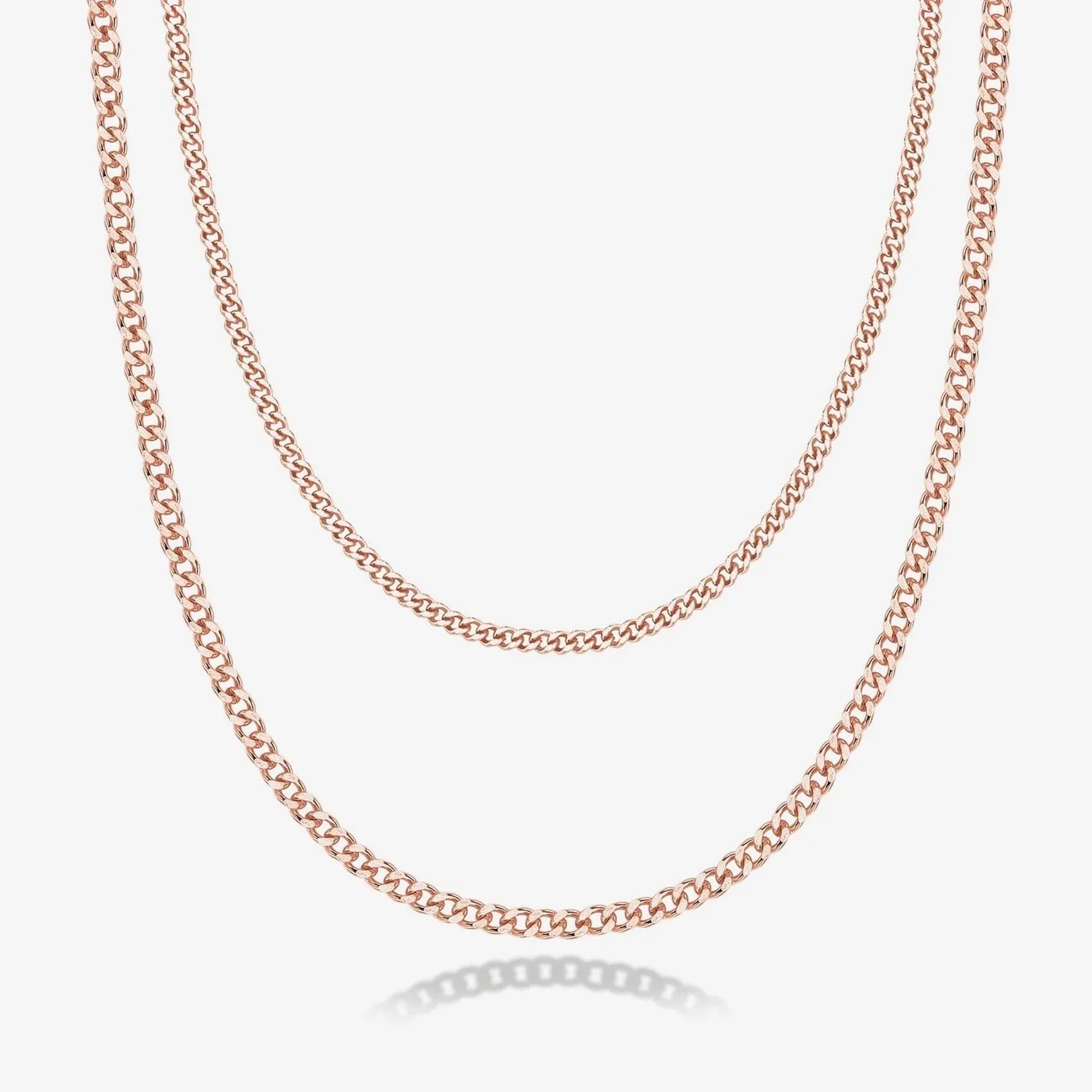 Layered Curb Link Chain Necklace: Layered Necklaces for Women