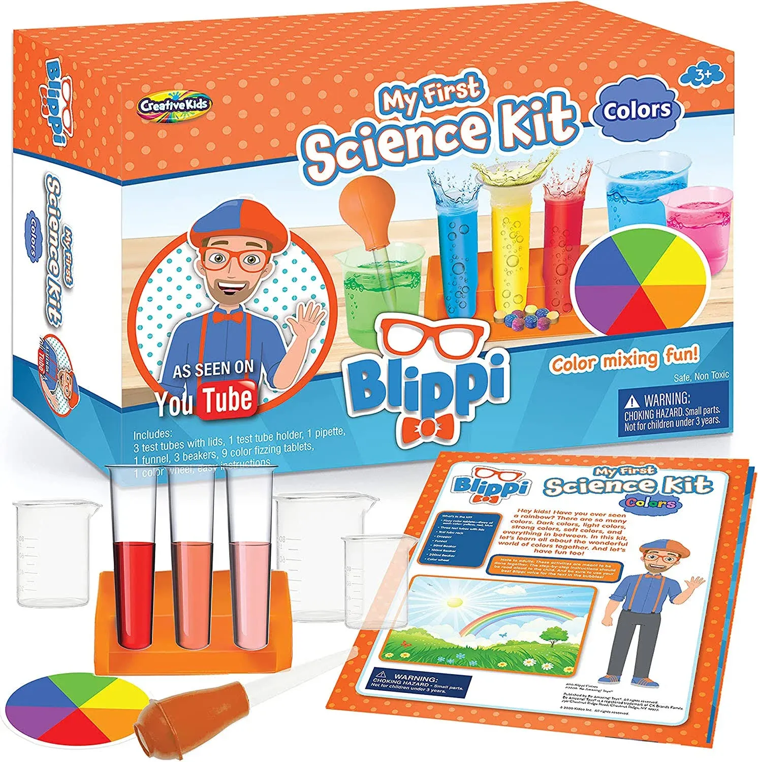 Be Amazing Blippi Assorted Materials My First Science Kit: Colors Multicolored