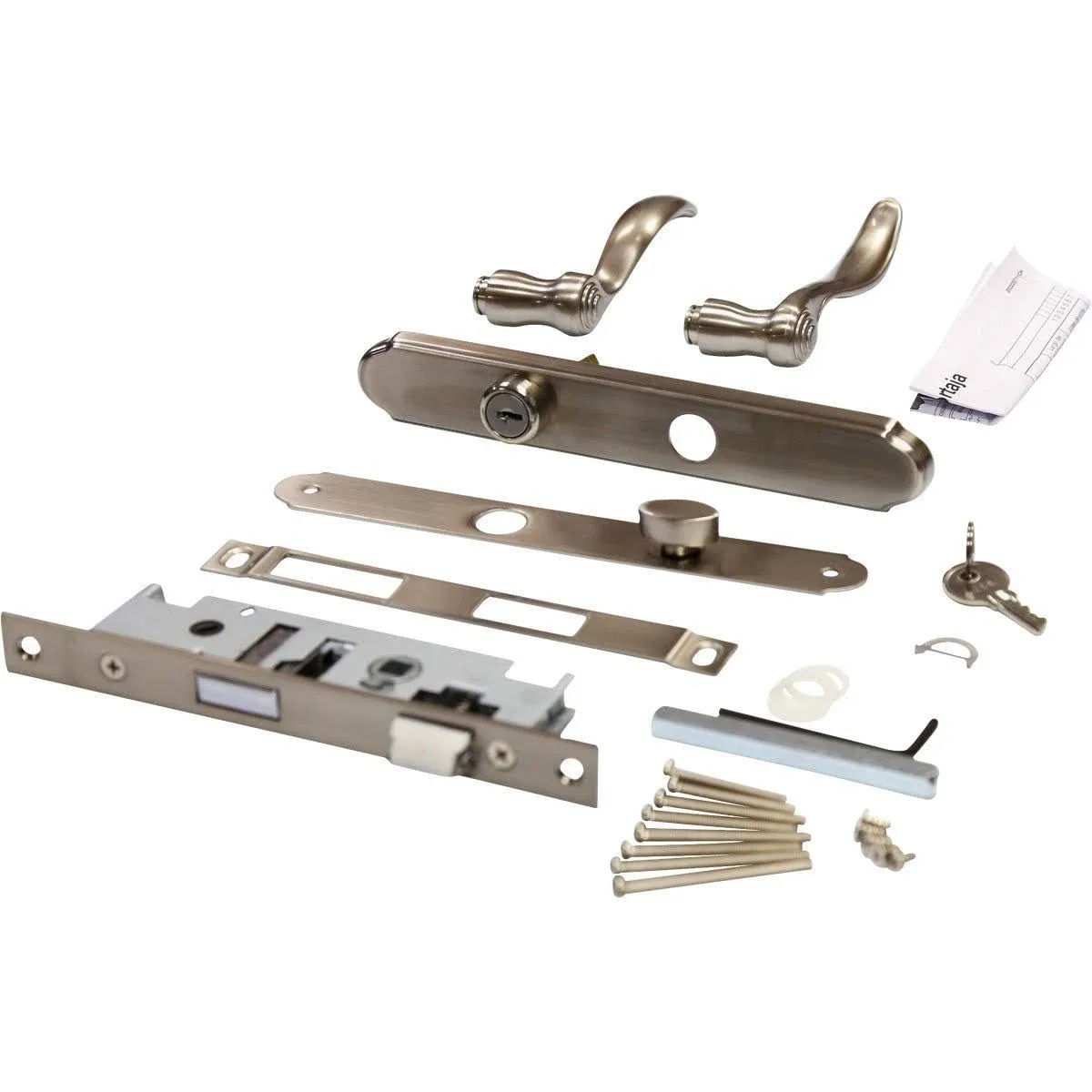 Larson  Brushed Nickel Silver Zinc Mortise Latch