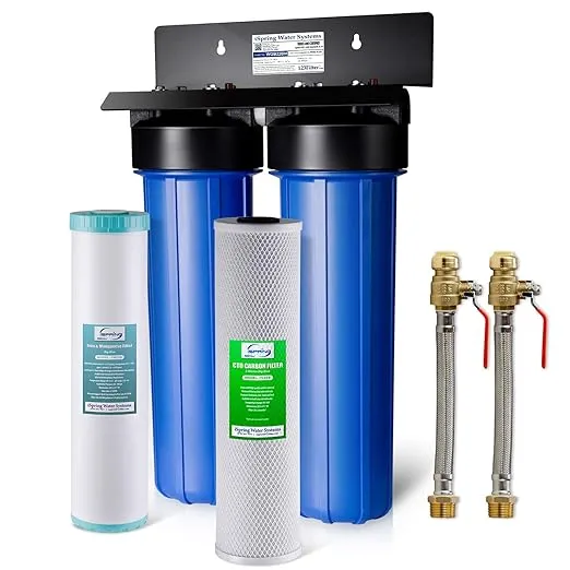 2-Stage Whole House Water Filter System with Sediment + GAC and KDF