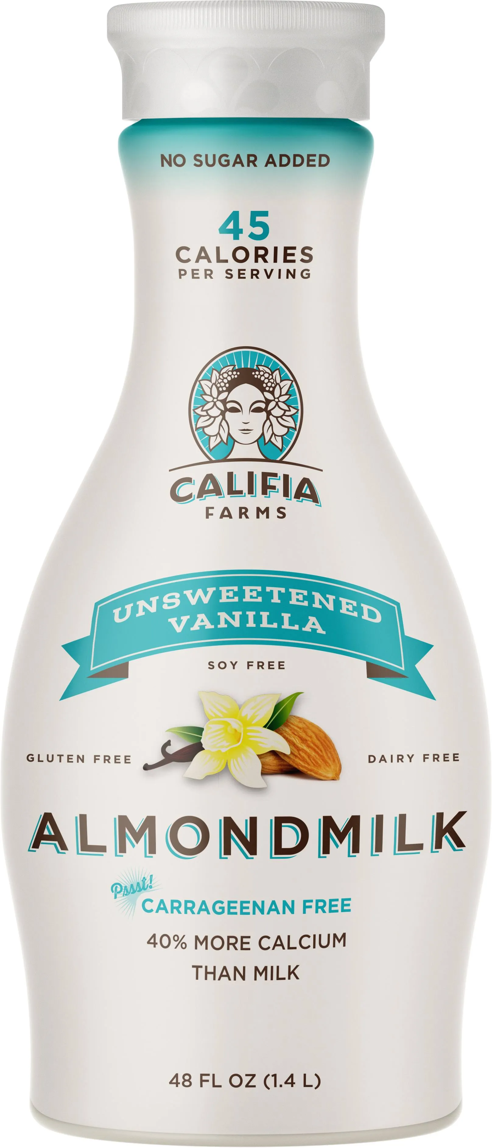 Califia Farms Unsweetened Almond Milk, Vanilla - 48 fl oz bottle