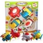 3 Bees & Me Airplane Toys for Toddlers - Set of 4 Toy Airplanes for Boys and Girls