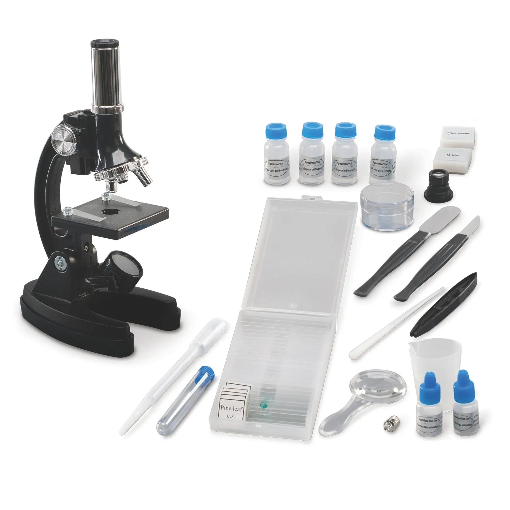 Educational Insights GeoSafari MicroPro 95-Piece Microscope Set, Prepared Slides, Instruction and Activity Guide, Ages 8 and up