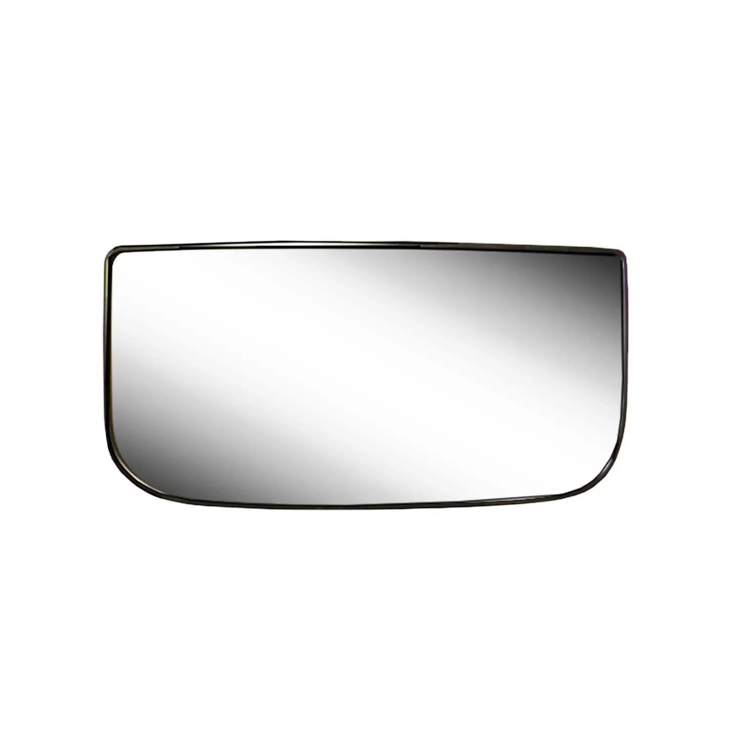 Driver Side Non-heated Mirror Glass w/backing plate, Chevrolet Avalanche, Silverado, Suburban, Tahoe, GMC Yukon, Sierra, Yukon, towing mirror bottom lens, 3 9/16" x 7 1/2" x 7 3/16"