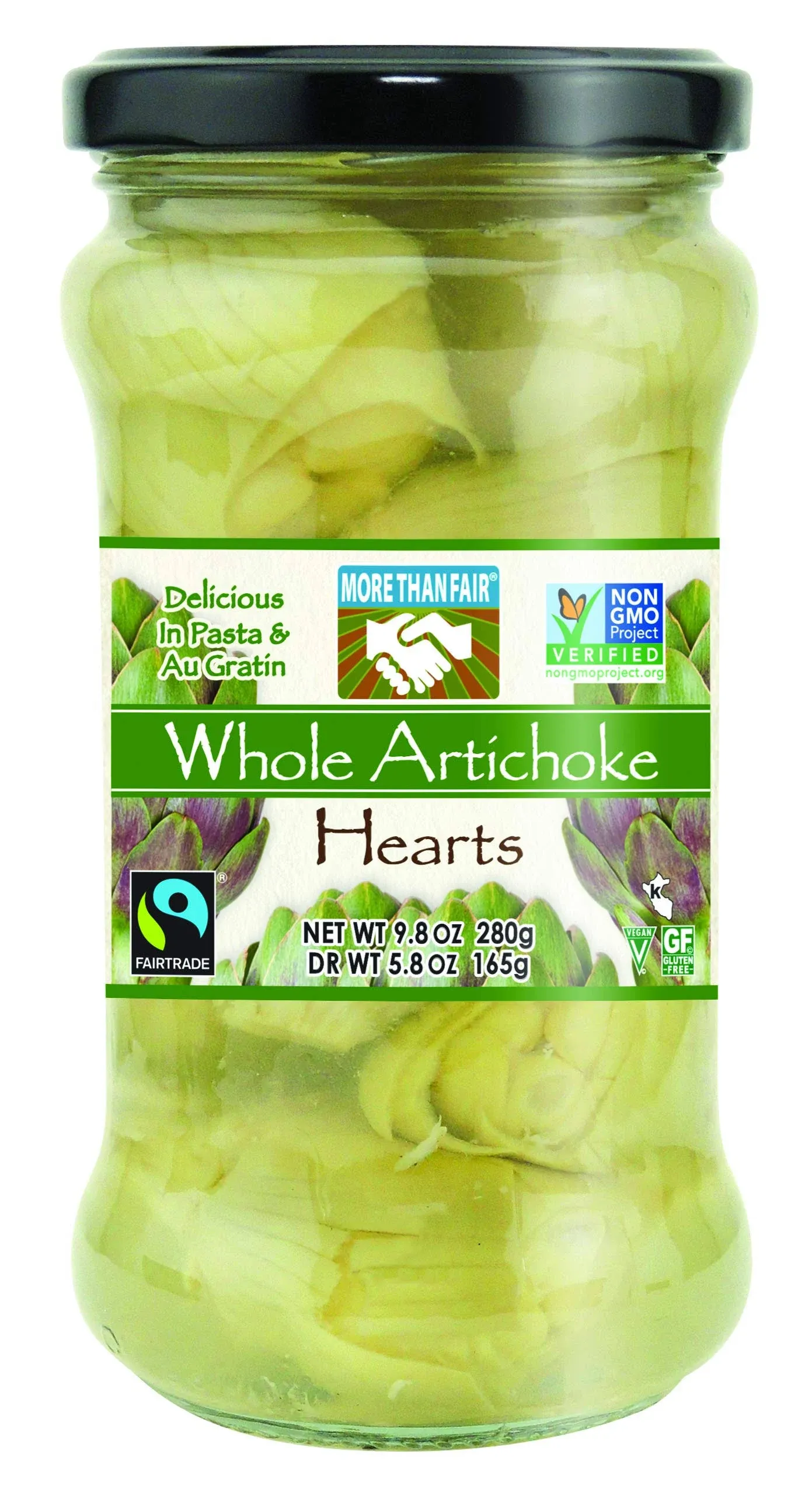 More Than Fair Whole Artichoke Hearts – Tender & Delicious, Versatile Ingredient, Grown in Peru, Paleo Friendly, Non-GMO Project Verified – 9.8 Oz