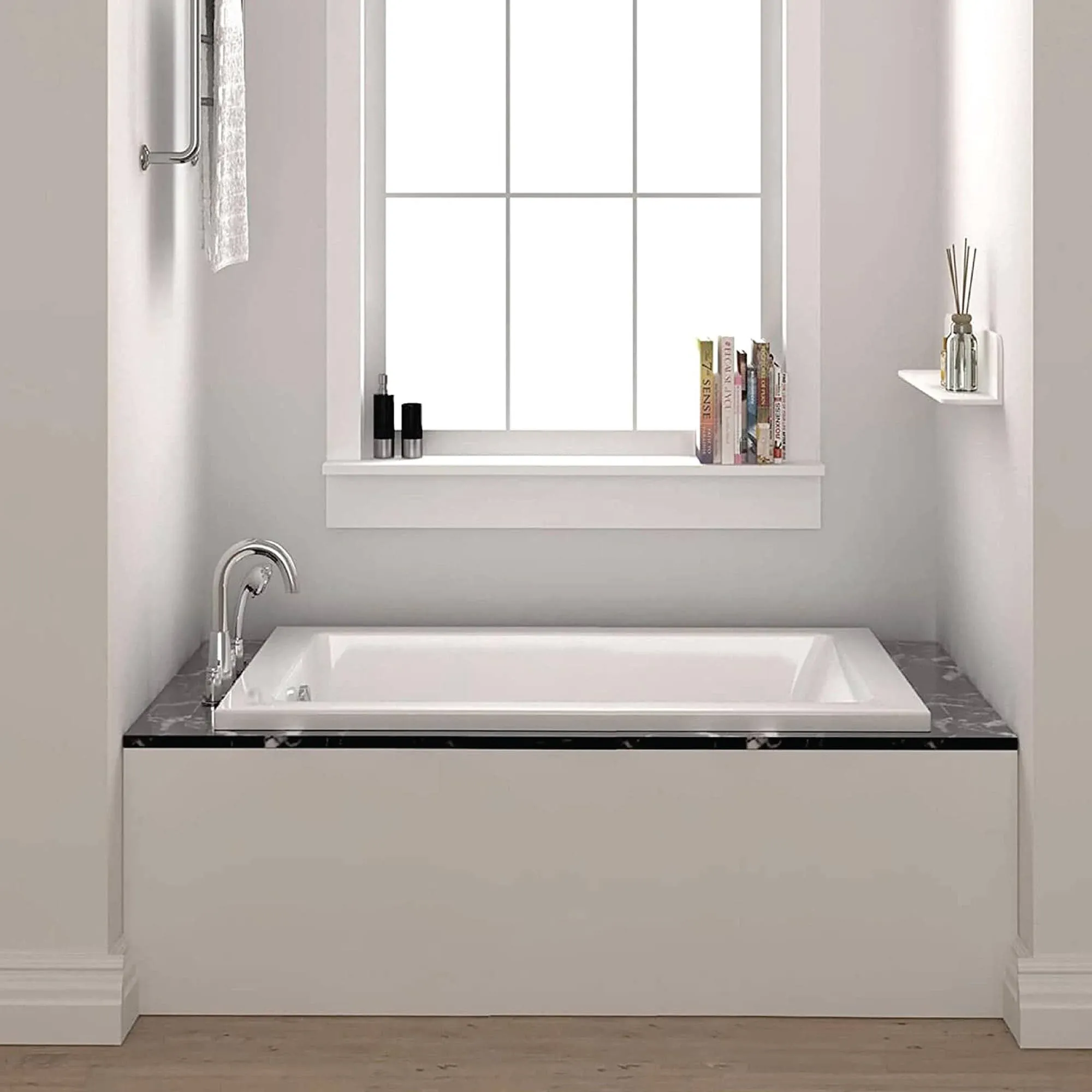 Fine Fixtures 60-Inch Soaking Drop-In or Alcove Bathtub