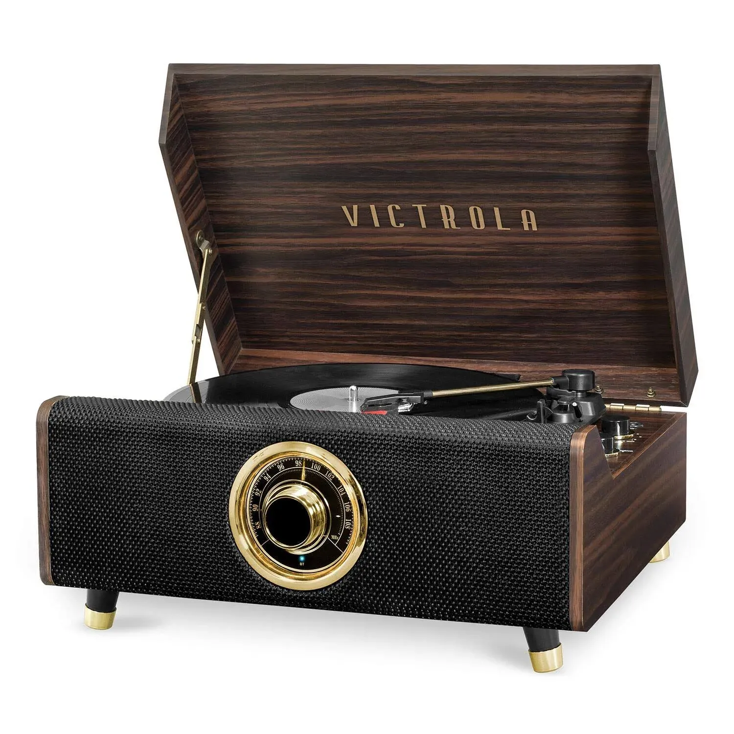 s 4in1 Highland Bluetooth Record Player With 3speed Turntable With Fm Radio Espr