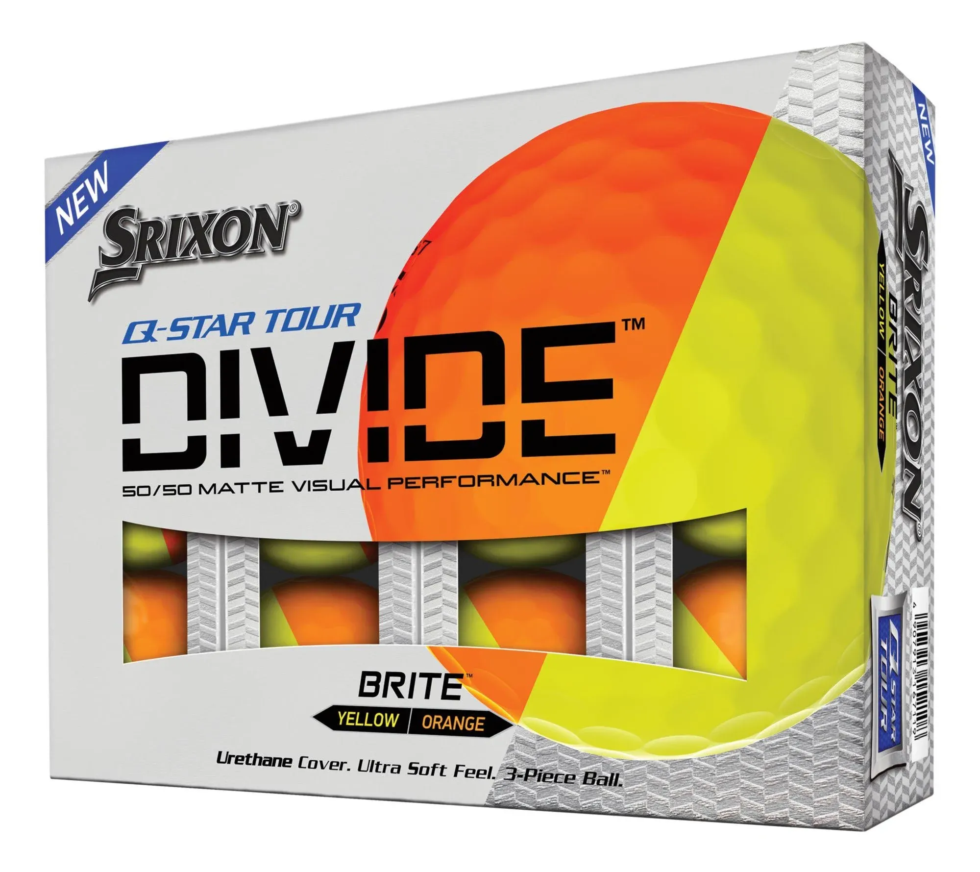 Srixon Q-Star Tour Divide Golf Balls - Yellow/Red