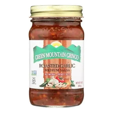 Green Mountain Gringo Medium Salsa - Garlic - Case of 12 - 16 oz.