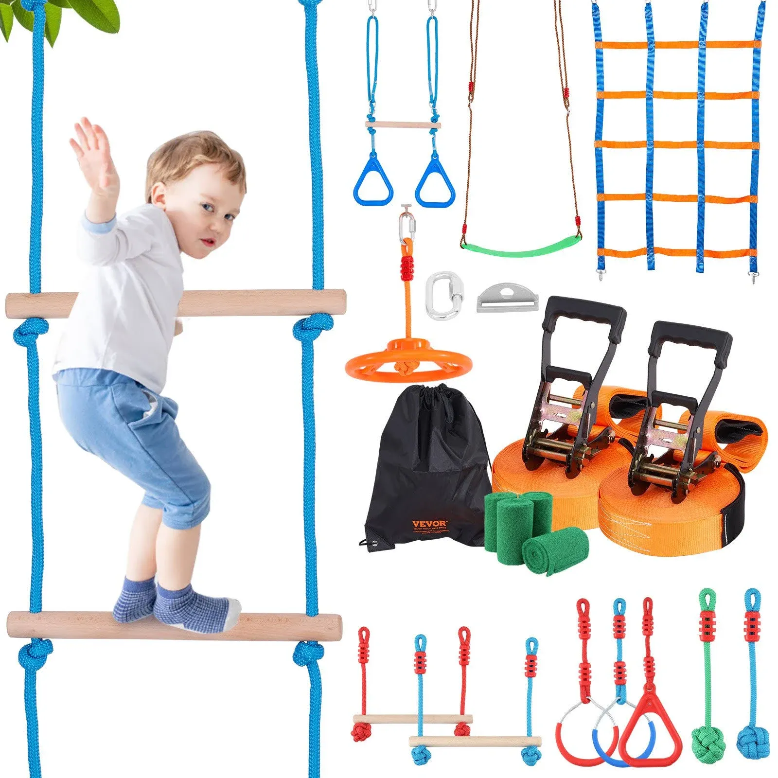 VEVOR Ninja Warrior Kids Outdoor Slackline